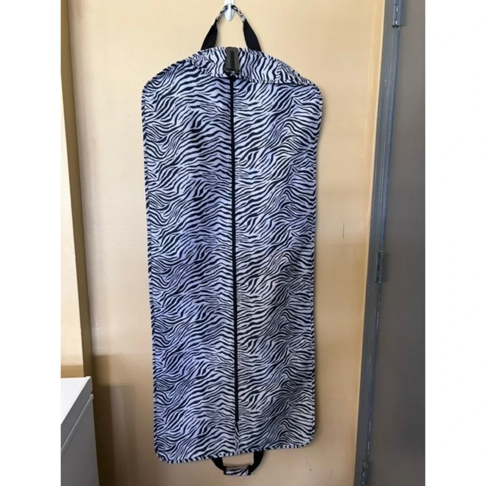 WallyBags 52 Inch Garment Bag Zebra Print Travel Suit Cover with Handles NEW